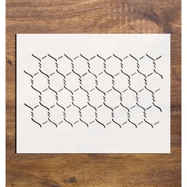 Chicken Wire Chain Link Fence Reusable Stencil 11x8.5 - Arts & Crafts Material Scrapbooking Stencil Graffiti Template Decorative DIY Craft