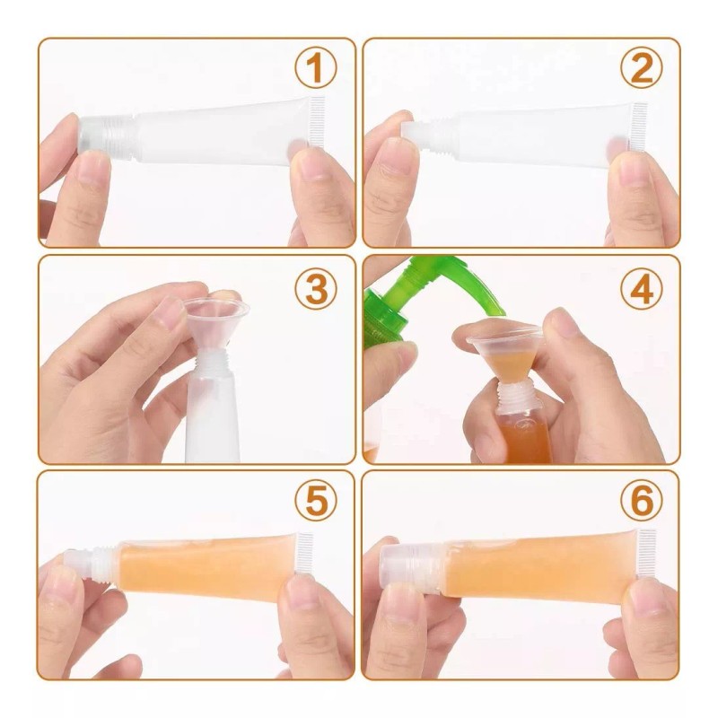 Codreamauto Contenedor Envase Tubos Vacios Lip Gloss 15ml Por 50