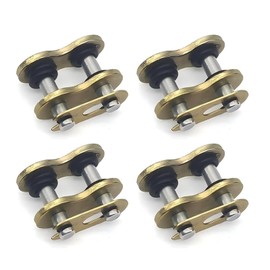 Dogary 520 Chain Master Link, 4 PCS 520 HV Chain Master Link Genuine Replacement, Heavy Duty Manganese Steel Master Connector with O-Ring Seal Kit, for Motorcycles (Gold)