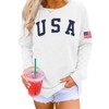 Dressmine America Shirts for Women Long Sleeve Crewneck Sweatshirts Graphic