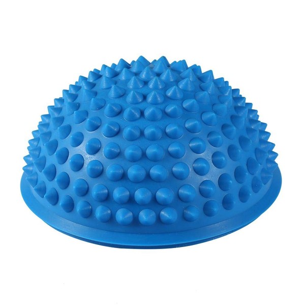MAVIS LAVEN 5 Colors Half Round PVC Massage Ball Body Rolling Pods Spiky Foot Wakers Balance & Dome Yoga Balls Fitness Exercise Gym Massager(Blue)
