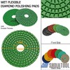 Professional 4"/100mm Wet Polishing Pads for Marble Granite 8pcs #400