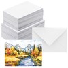 ANSSDO 5x7 Cardstock with Envelopes NOT FOLDED, Heavyweight White Blank