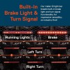 AUTOXBERT LED Trailer Light Bar 16" Red Running Brake Sequential
