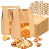EUVBOKW 120 Pcs Bread Bags for Homemade Bread Sourdough,Large Kraft