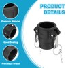 PATIKIL 2PCS 1" Aluminum Cam and Groove Fitting Part-D Dust