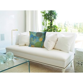 Liora Manne Visions III Graffiti Swirl Indoor/Outdoor Pillow, 20" X 20" Square, Blue