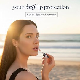 Brush on Block Aceite labial protector Sun Shine con filtro solar FPS 30, protección mineral contra los rayos UVA/UVB y luz azul, hidratante, libre de crueldad animal, sin gluten y vegano, color nude