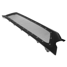 APS Compatible with Toyota Tacoma 2012-2015 Main Upper Stainless Steel Black Rivet Stud Mesh Front Grill Grille with Shell TP6971H