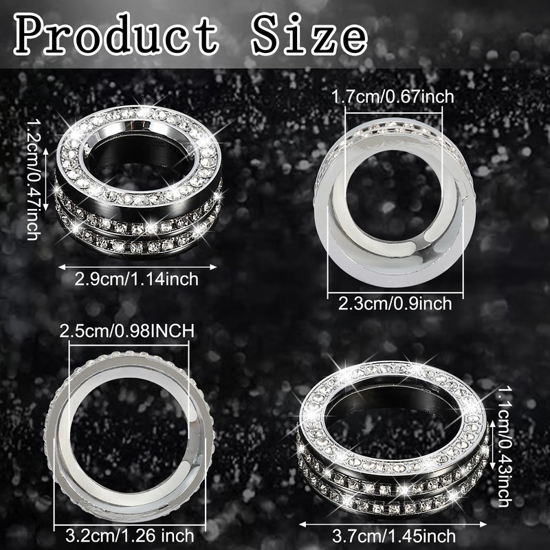 TOMALL Bling AC Air Conditioning Knob Button Cover Compatible with