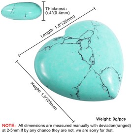 CASMON 8 Pcs Natural Mix Heart Stones Set (1 Inches), Puff Hearts Healing Palm Crystal with Gift Box for Chakra Reiki Home Décor