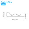 sourcing map 50Pcs 2.5mmx55mm Zinc-Plated Carbon Steel R Shaped Spring