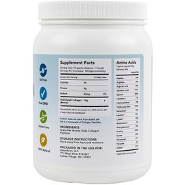 Amandean Premium Collagen Peptides Powder (17.6oz) | Grass-Fed | Keto Friendly | Unflavored, Odorless, Cold Water Soluble | Hydrolyzed Gelatin Protein | Promotes Healthy Joints, Skin, Hair, Nails