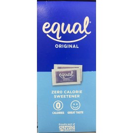 EQUAL ORIGINAL Zero Calorie Sweetener 250 Count Packets 8.8 oz Box