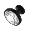 Alzassbg 10 Pack Clear Crystal with Matt Black Base Cabinet