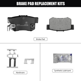 D536 Ceramic Brake Pads Sets,4pcs Fit for Acura CL/Legend/RDX/RL/TL,For Honda CR-V 2002-2004,For Honda Element 2003-2011,For Honda Odyssey 1995-1998,For Isuzu Oasis 1996-1999