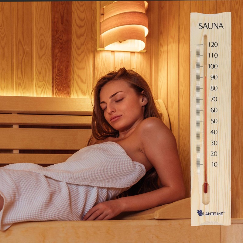 Lantelme Wooden Sauna Thermometer 38 cm Temperature up to 120