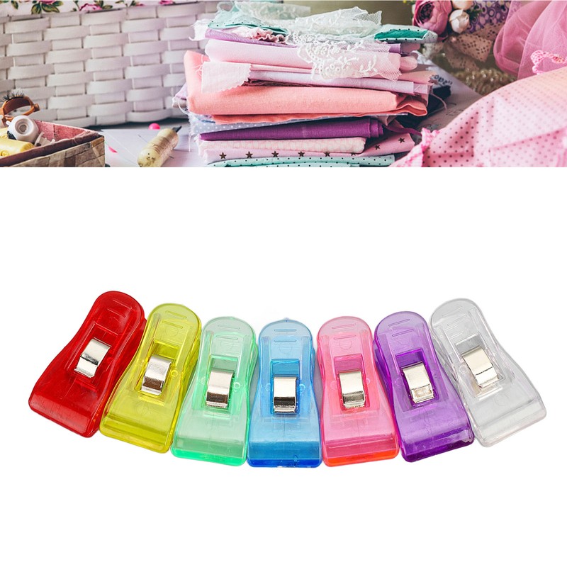 100 Pcs Plastic Clip Colorful Clear Clothespins Photos Crafts Memos