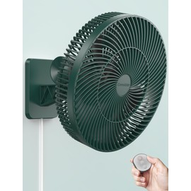 12 Inch Wall Mount Oscillating Fan with Remote and Timer, Small RV Fan with Powerful 4 Speeds, 90° Oscillation,125° Adjustable Tilt, 8.2 ft Wire, Quiet Corner Fans for Bedroom, Indoor Bathroom