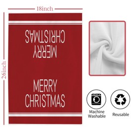 TXZZCHO Merry Christmas Kitchen Towels Red Xmas Tree Dish Towel Set of 2 Tea Towels 18x26 Inch Christmas Decorations for Holiday Home Party