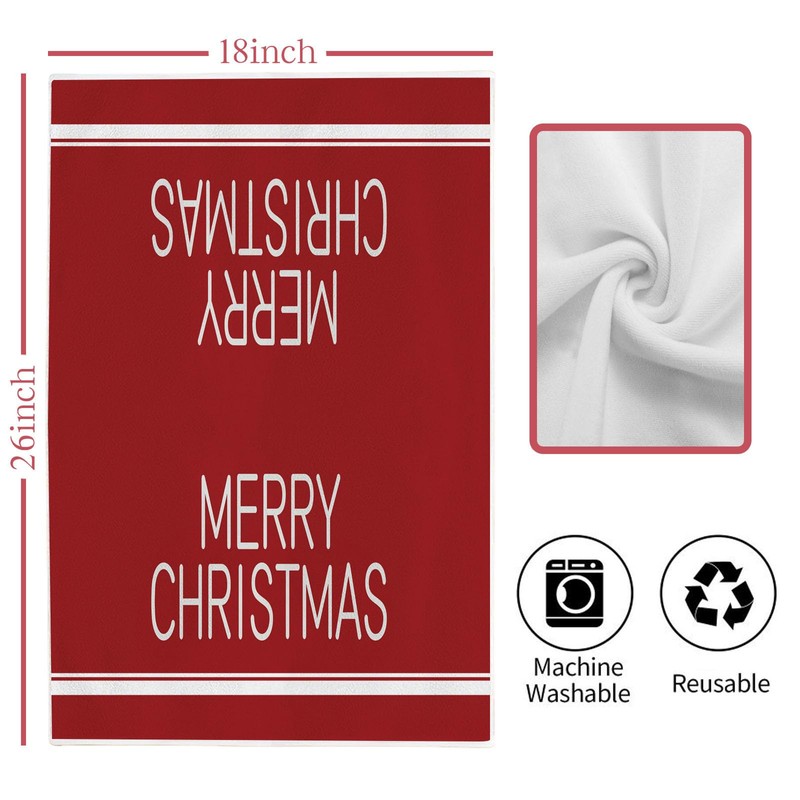 TXZZCHO Merry Christmas Kitchen Towels Red Xmas Tree Dish Towel