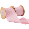 CABODYALS 2 Rolls 19.29M 50mm Pink Crinkled Ribbon Soild Silk