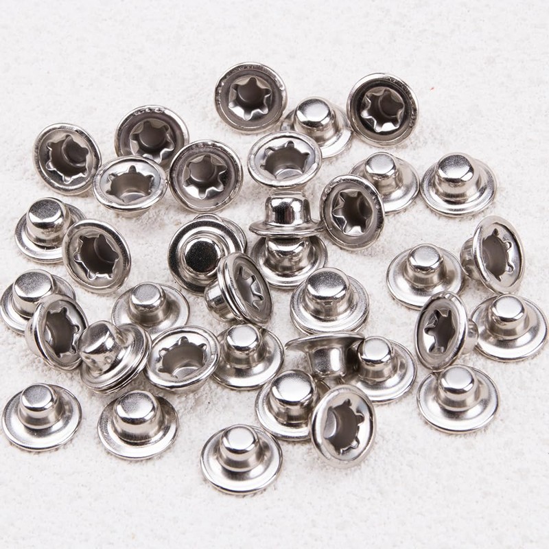 ZORZA 40Pcs Metal Push Nut Caps M6 & M8 Axle