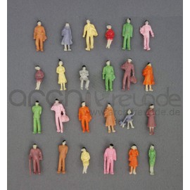 100 x Modell Reisende Stehende Sitzende Figuren Menschen Handbemalt 1:150 Spur N