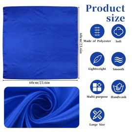 Lnngub Silk Scarf for Women, 60 x 60 cm, Women's Square Scarf, Chiffon Scarves, Headscarf, Vintage Neckerchief, Handkerchief, Imitation Silk Satin Scarf for Women and Girls (Pack of 1), red