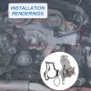 VEHITO Water Pump and Thermostat Kit For 1.4L Engine 2011-2015