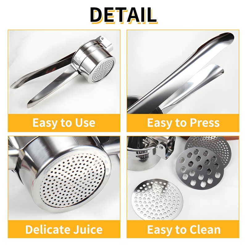 LAGAHS Potato Masher Stainless Steel, Potato Ricer Mashed Potatoes with