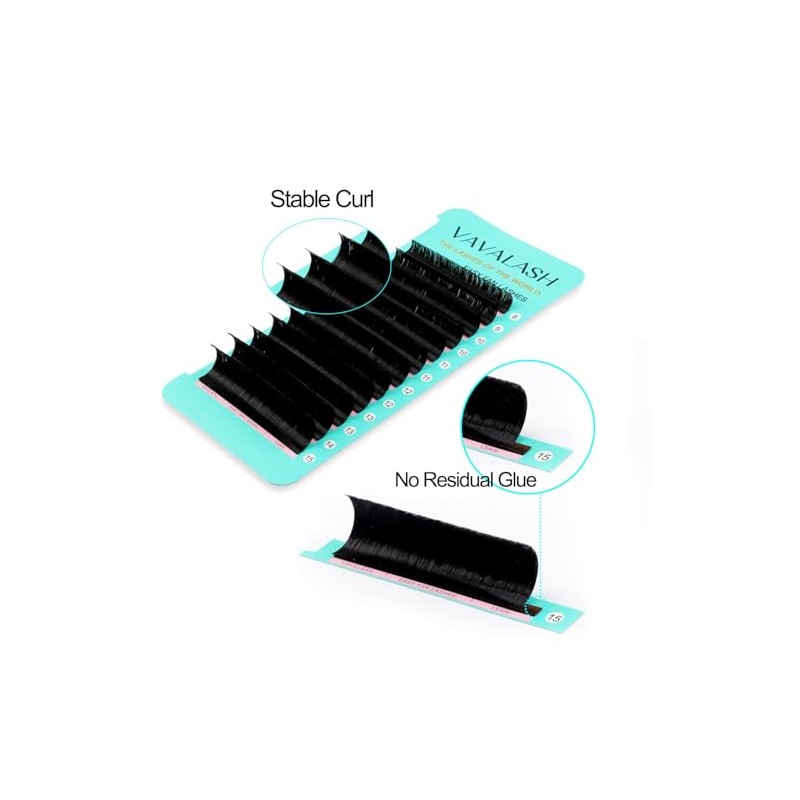 VAVALASH Eyelash Extension Supplies B Curl 0.05 Rapid Volume Lash