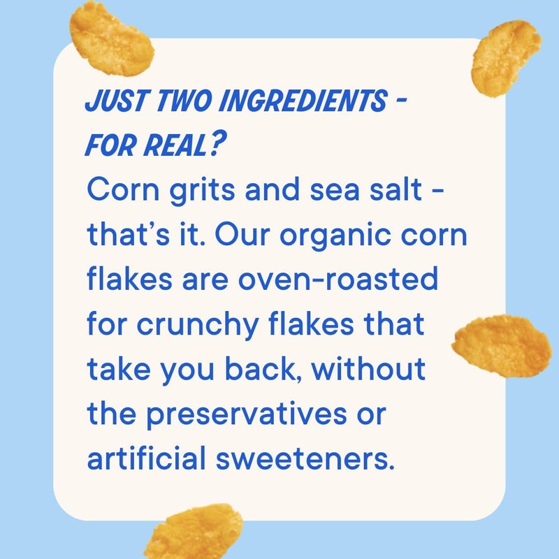 The Real Cereal Company, Organic Corn Flakes Cereal 3-Pack, Zero
