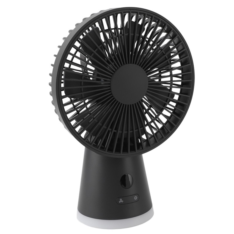 Desktop Fan Portable 5 Speed Power Display Quiet USB Rechargeable