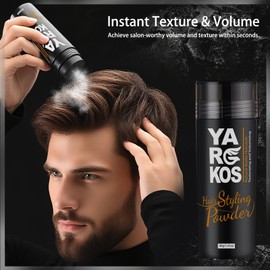 Yargkos Hair Styling Powder for Men & Women, Hair Texture Powder, Texturizing & Volumizing, Strong Hold, Natural Matte Finish, No Residue, Vegan Formula, 1.41 oz