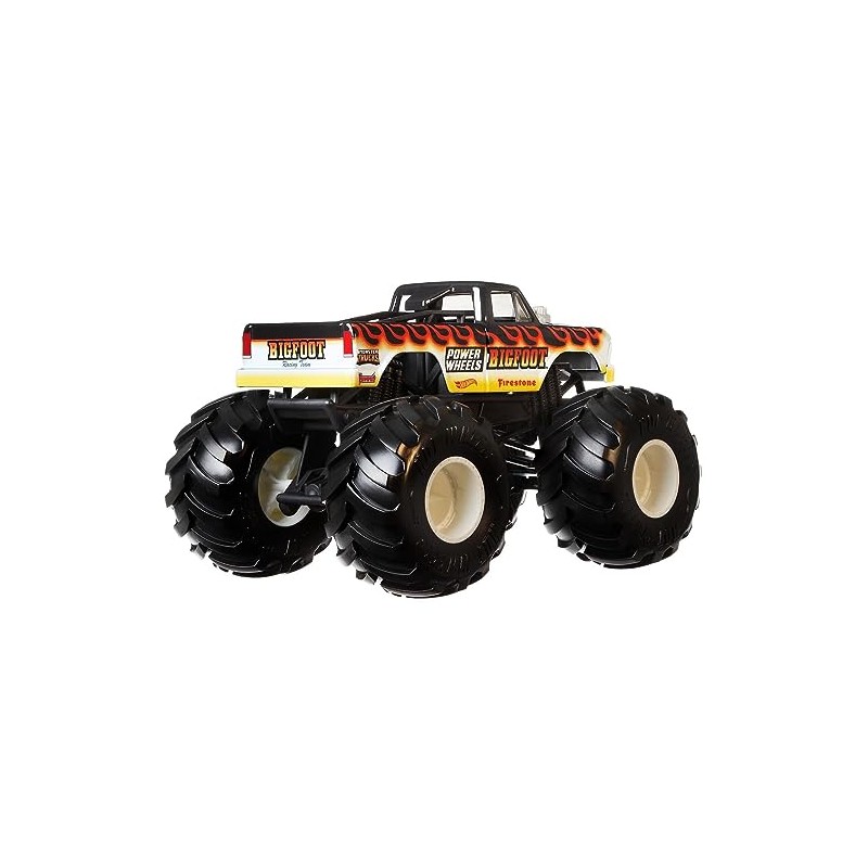 DieCast Hotwheels Monster Trucks Bigfoot [Black], 1:24 Scale
