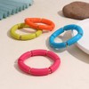 MythDone Chunky Bamboo Tube Bracelets Colorful Curved Resin Stretch Bracelet
