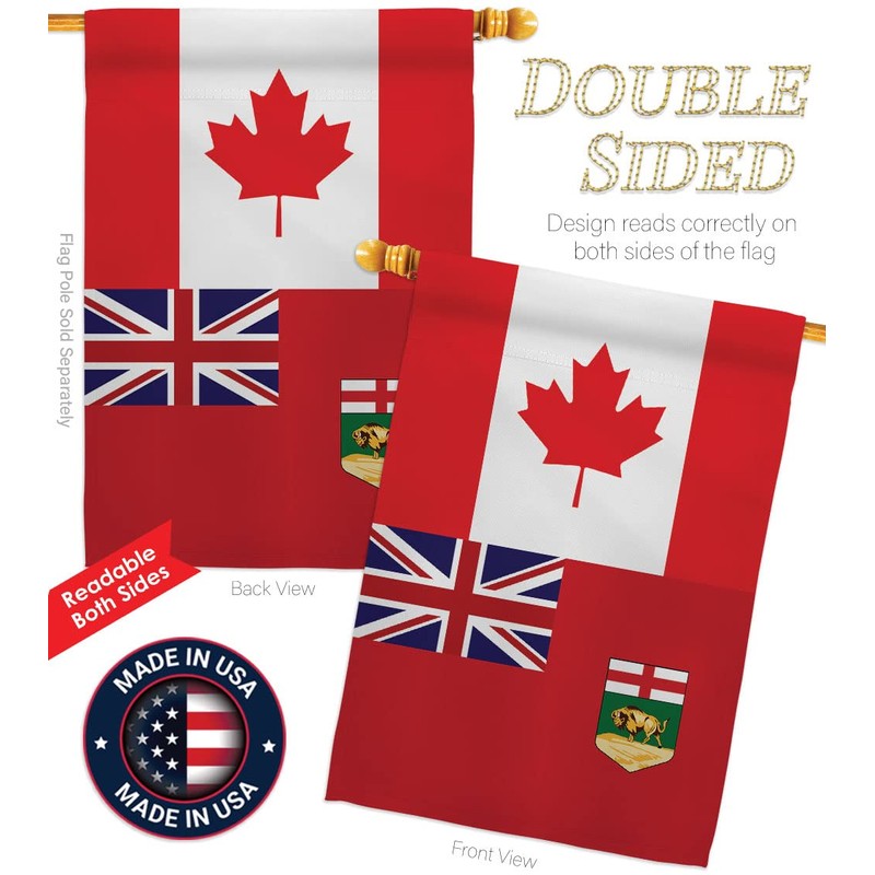 Americana Home & Garden Canada Manitoba House Flag Provinces Canadian