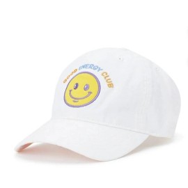 HaT Time and Tru Womens White Embroidered ‘Good Energy Club’ Cotton Baseball Hat NWT