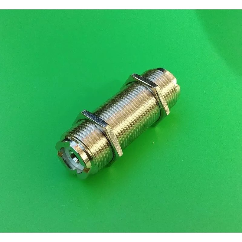 DLS (1 PC) UHF Chassis Mount Double Female Bulkhead -