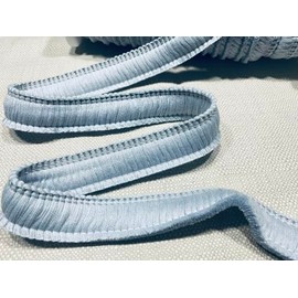 Cotton Brush Fringe - 30mm Wide Tassels Textile Cut Pillow Trimming Piping Cushion Trim Curtains Home Decor - Any Length (Silver Blue #2)