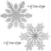 BANBERRY DESIGNS Large Snowflakes - Set of 10 Silver Glittered