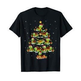 Turtle Lover Xmas Lights Turtle Christmas Tree T-Shirt