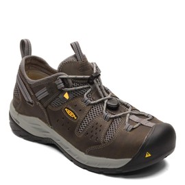 KEEN Utility Men's Atlanta Cool 2 Low Steel Toe ESD Work Shoe, Gargoyle/Midnight Navy, 11 Wide US