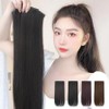 One Touch Straight Hair Piece Snap Wig 3 Piece (WFLO63R) Black - FREEWFLO63R / 원터치 생머리 부분 헤어 피스 똑딱이 가발 3피스 (WFLO63R) 흑색 - FREEWFLO63R