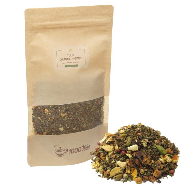 Herbal Tea Tulsi Orange Ginger with Ginger Orange Flavour, Spicy,