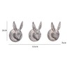 Melody Maison Set of 3 Grey Hare Head Coat Hooks