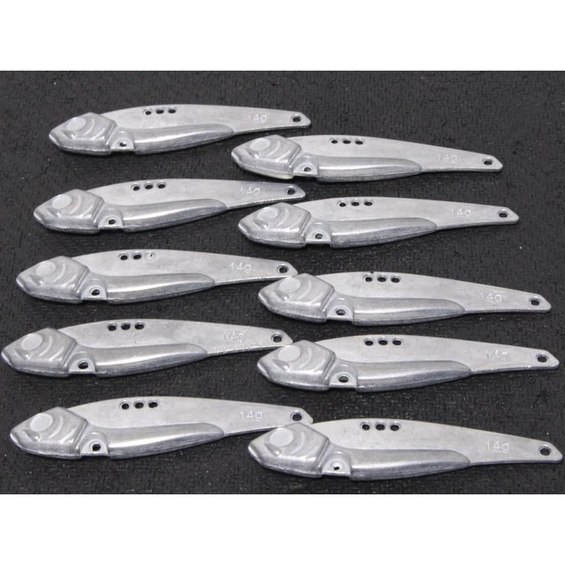wLure Fishing Lures Metal Blank Unpainted Blade Lipless Jigging 10