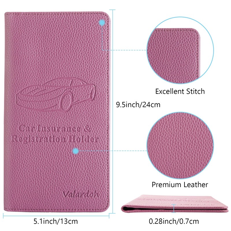 Valardoh Premium Car Registration and Insurance Card Holder, Car Document
