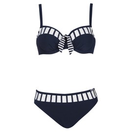 Sunflair Women's Bikini Basic Set, Blue (Nachtblau), 12 (Size: 42B)